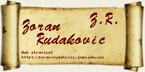 Zoran Rudaković vizit kartica